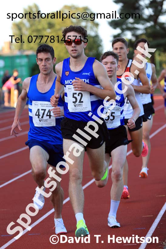 3000 metres, 2024 NEGP 6, Monkton Stadium,  Wednesday, August 14th.  Photo: David T. Hewitson/Sports for All Pics